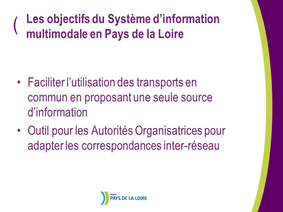 Les objectifs du Système d’information multimodale en Pays de la Loire