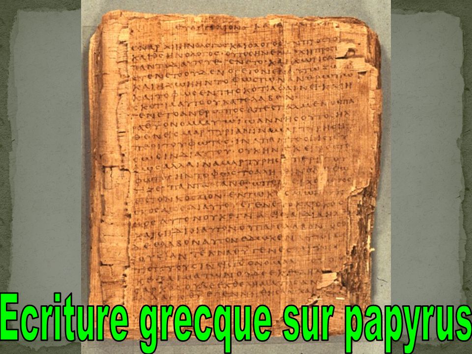 Ecriture grecque sur papyrus