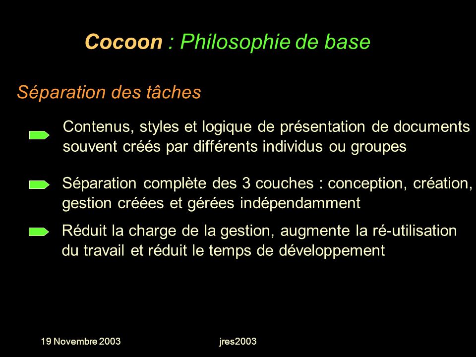 Cocoon : Philosophie de base