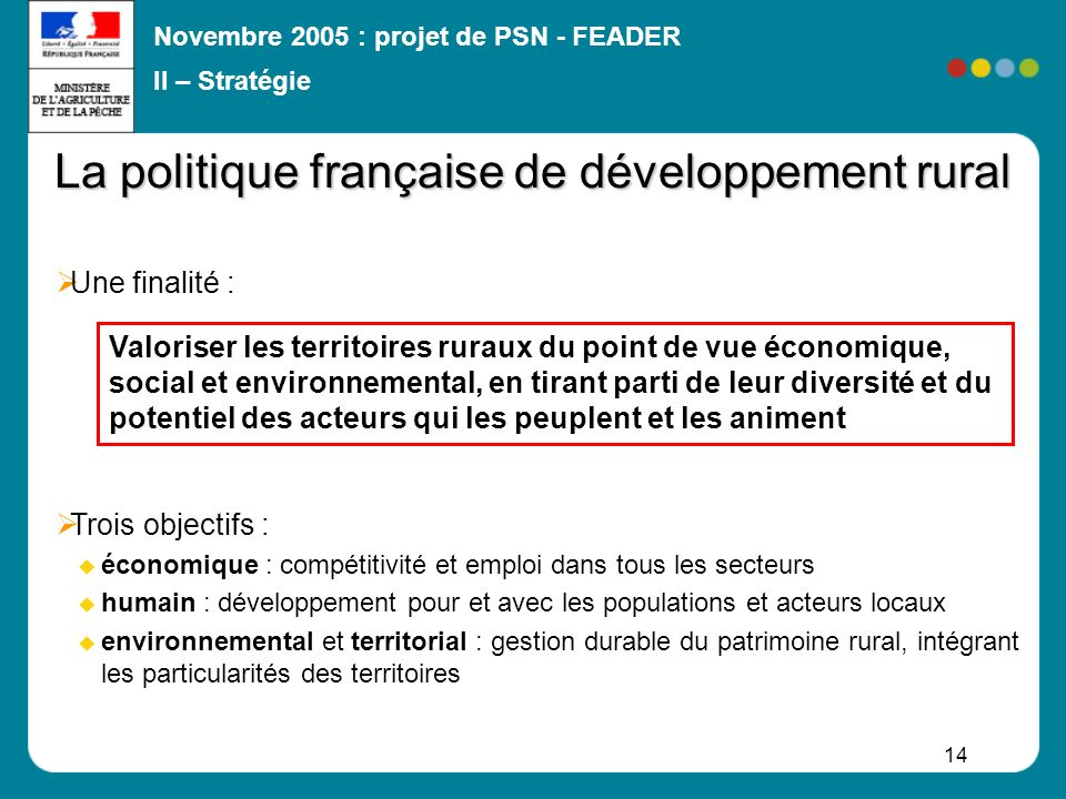 La politique française de développement rural