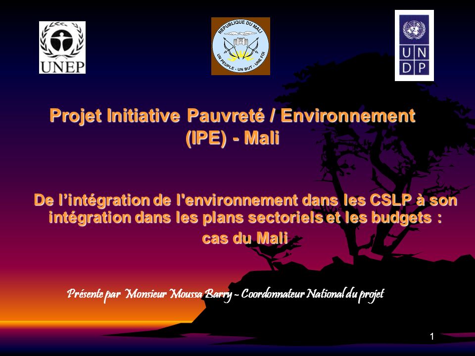 Projet Initiative Pauvreté / Environnement (IPE) - Mali