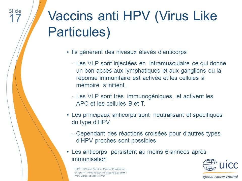 Vaccins anti HPV (Virus Like Particules)
