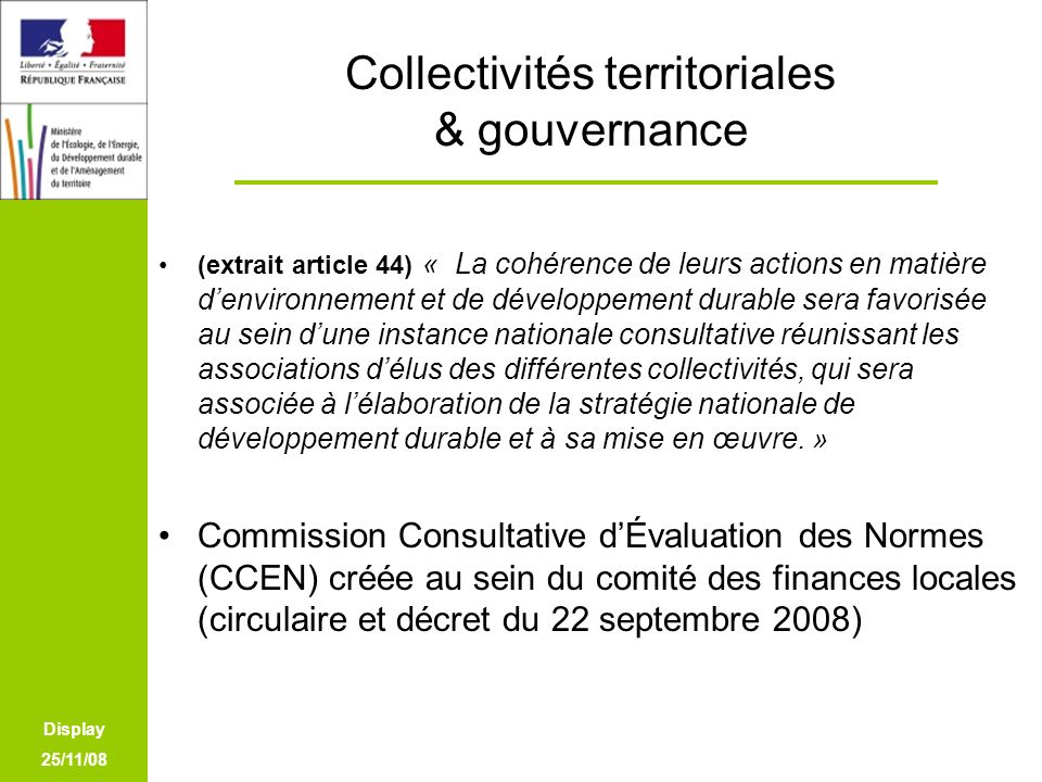 Collectivités territoriales & gouvernance