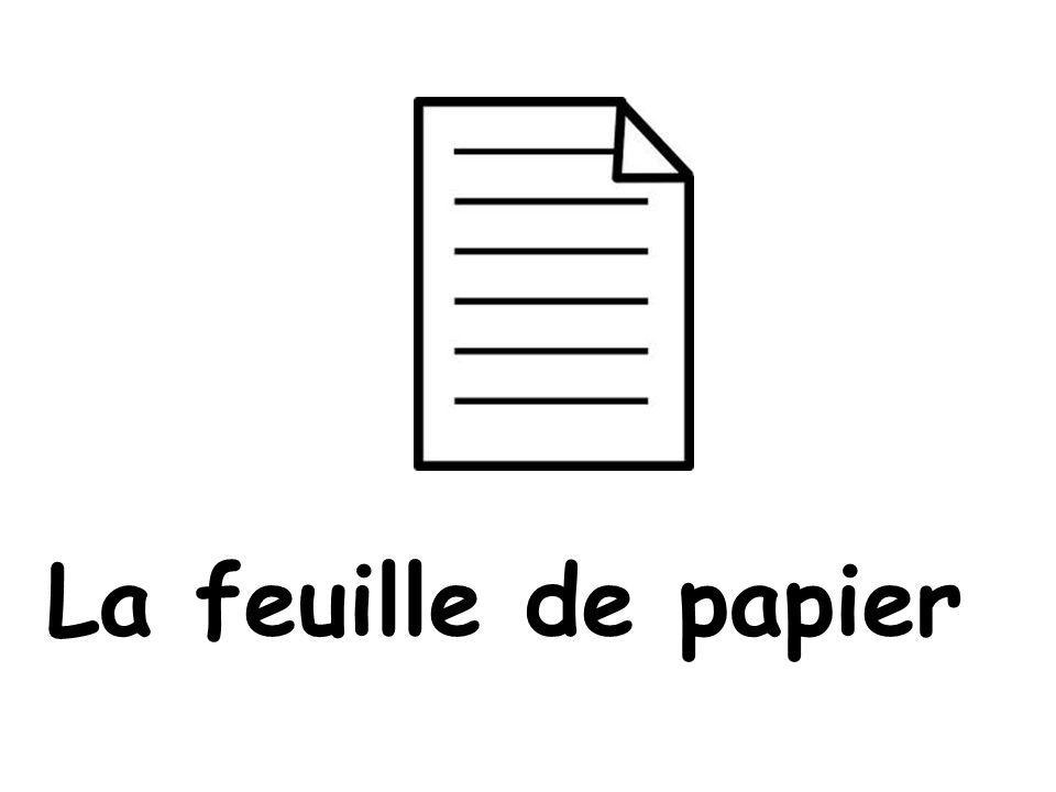 La feuille de papier