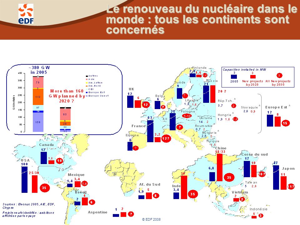 Le renouveau du nucléaire dans le monde : tous les continents sont concernés