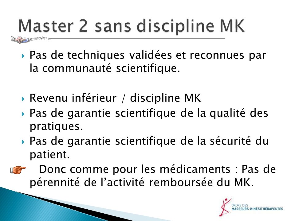 Master 2 sans discipline MK