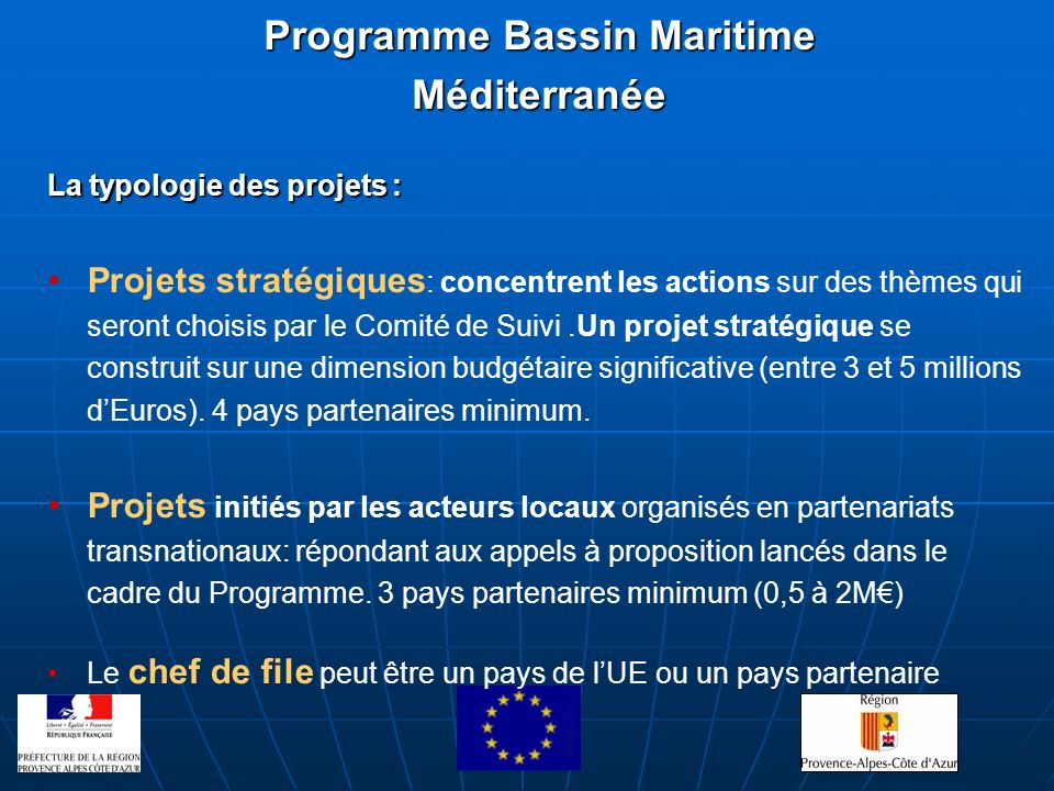 Programme Bassin Maritime Méditerranée