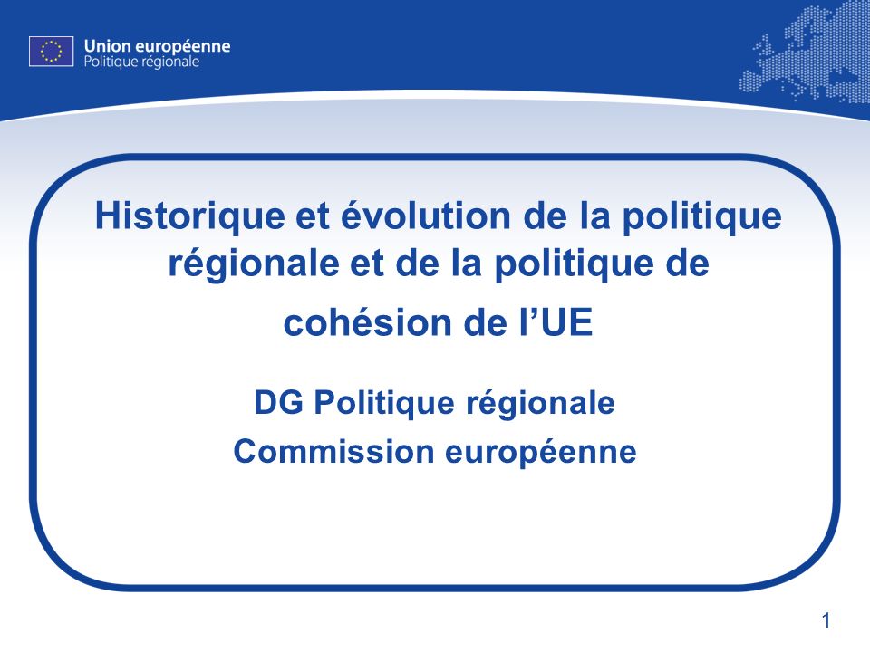 DG Politique régionale Commission européenne