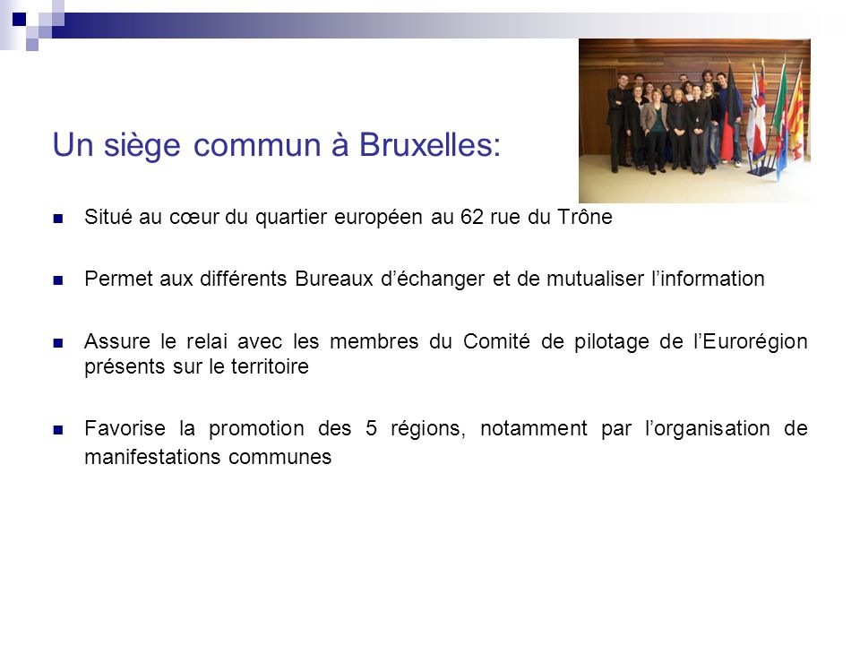 Un siège commun à Bruxelles: