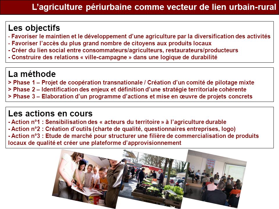 L’agriculture périurbaine comme vecteur de lien urbain-rural