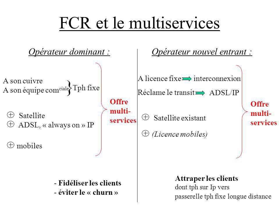 FCR et le multiservices