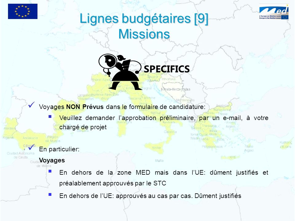 Lignes budgétaires [9] Missions
