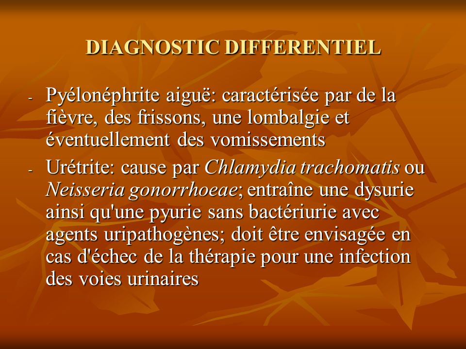 DIAGNOSTIC DIFFERENTIEL