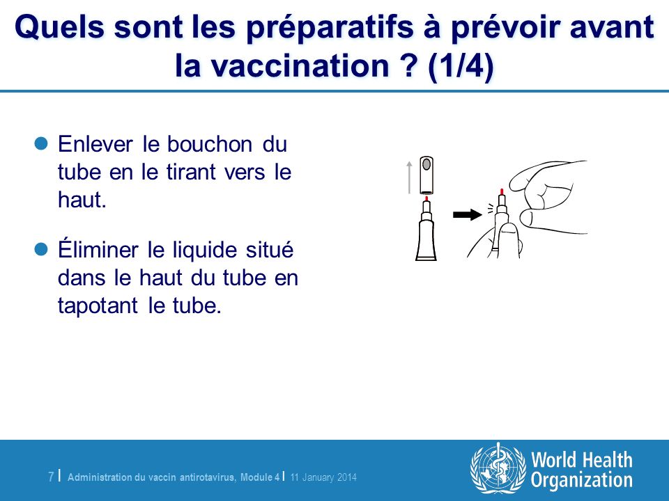 Quels sont les préparatifs à prévoir avant la vaccination (1/4)