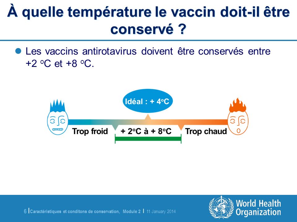 À quelle température le vaccin doit-il être conservé