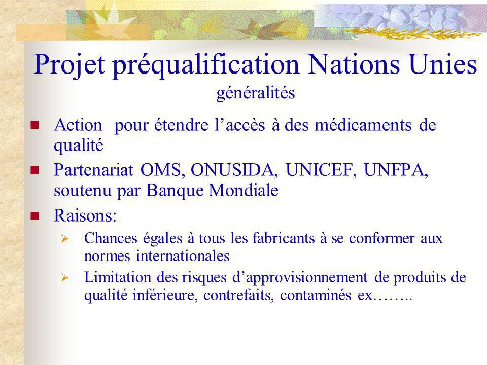 Projet préqualification Nations Unies généralités