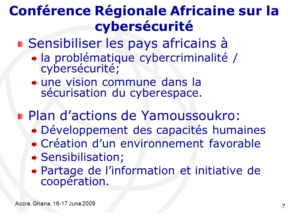 Conférence Régionale Africaine sur la cybersécurité