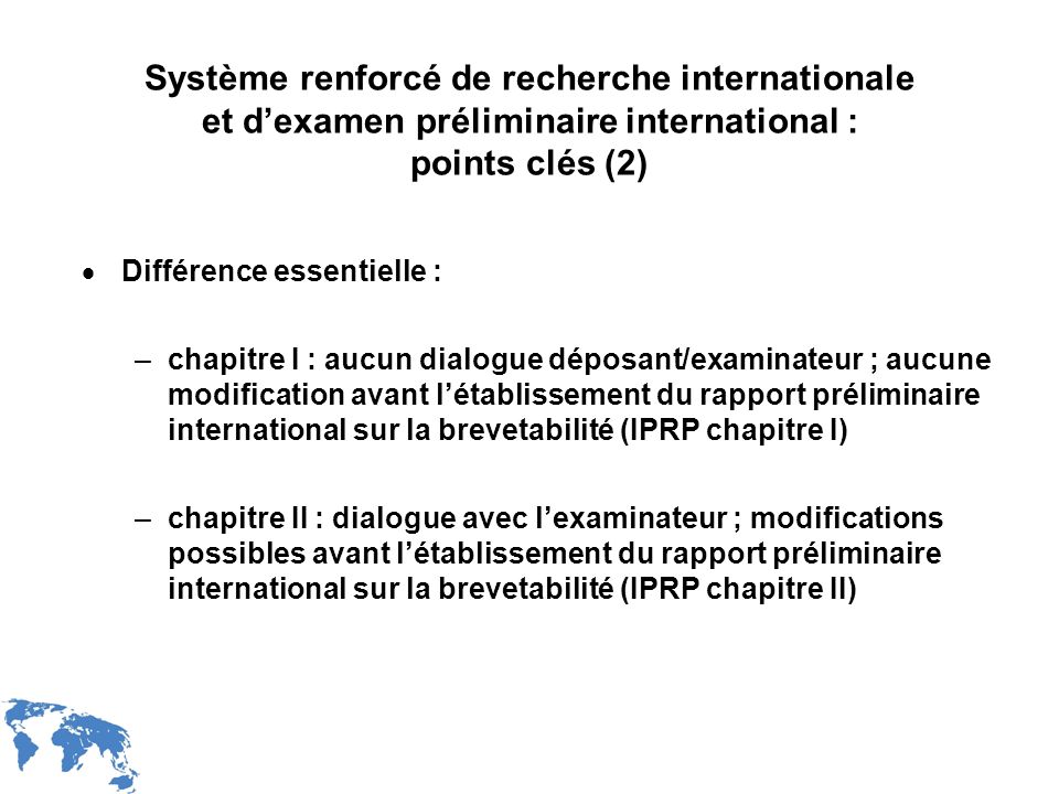 Système renforcé de recherche internationale et d’examen préliminaire international : points clés (2)