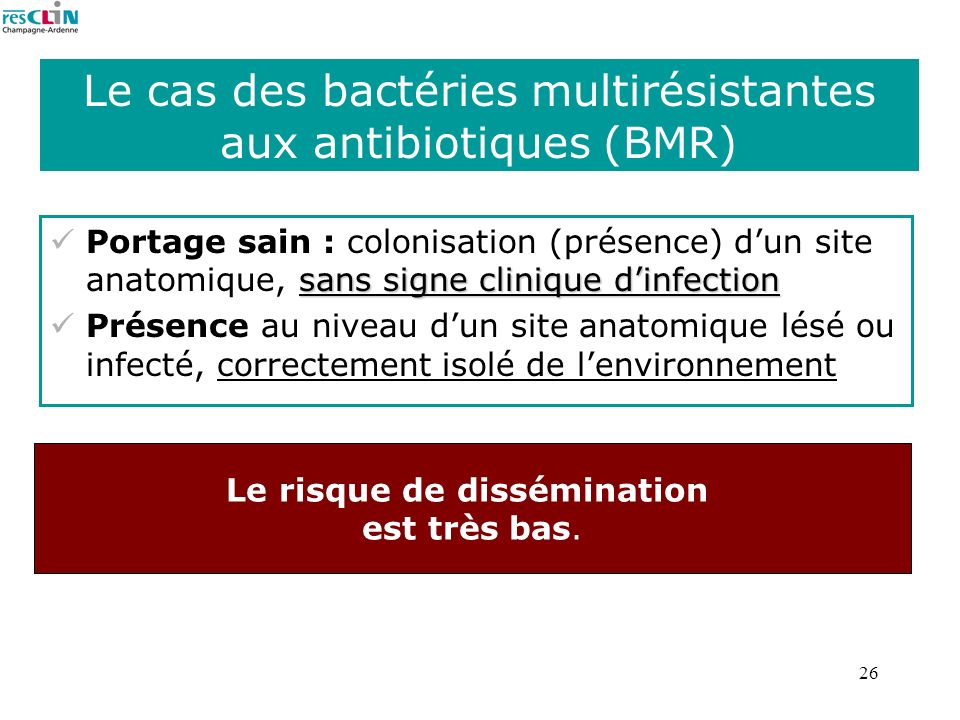 Le cas des bactéries multirésistantes aux antibiotiques (BMR)