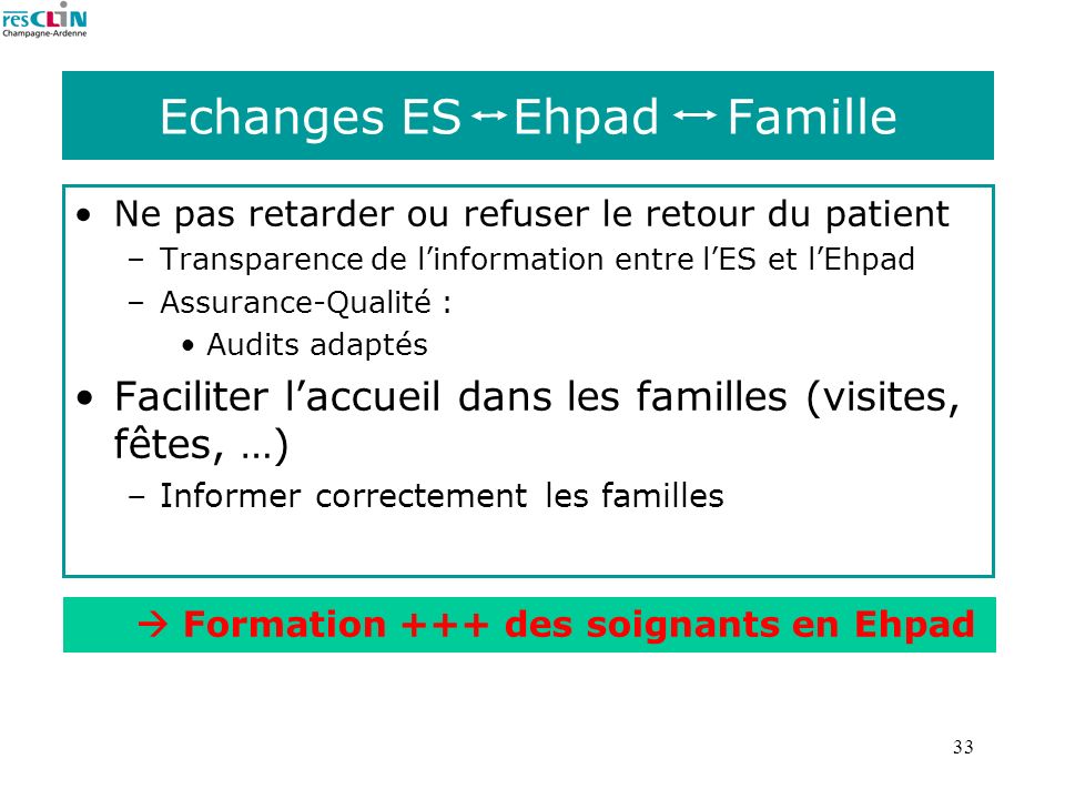 Echanges ES Ehpad Famille