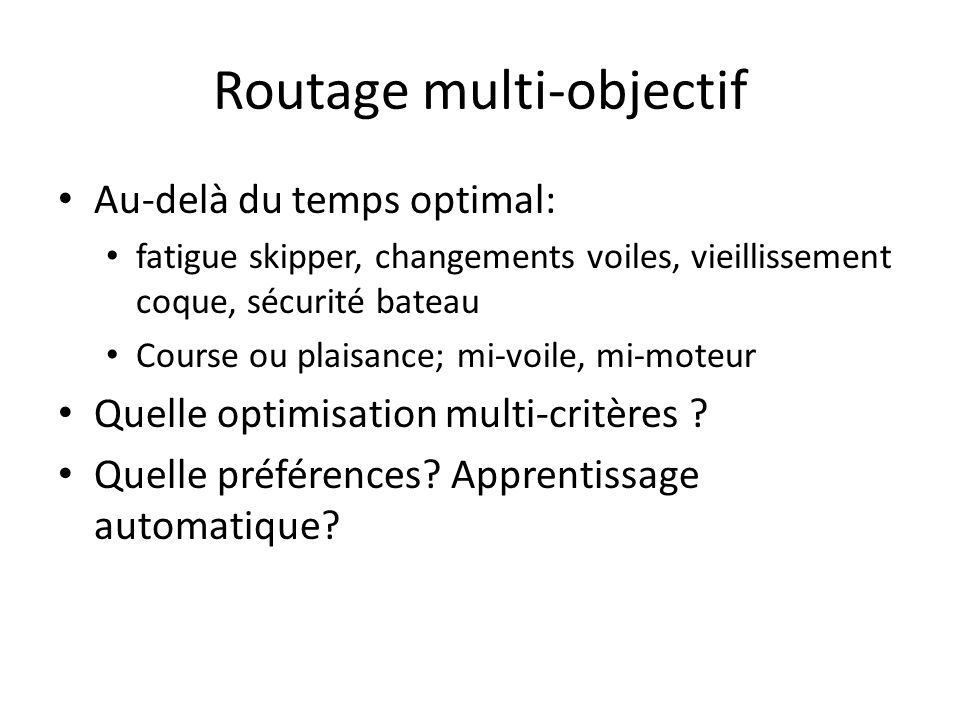 Routage multi-objectif