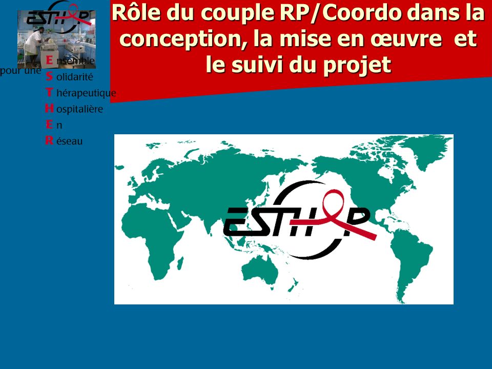 Rôle du couple RP/Coordo dans la conception, la mise en œuvre et le suivi du projet