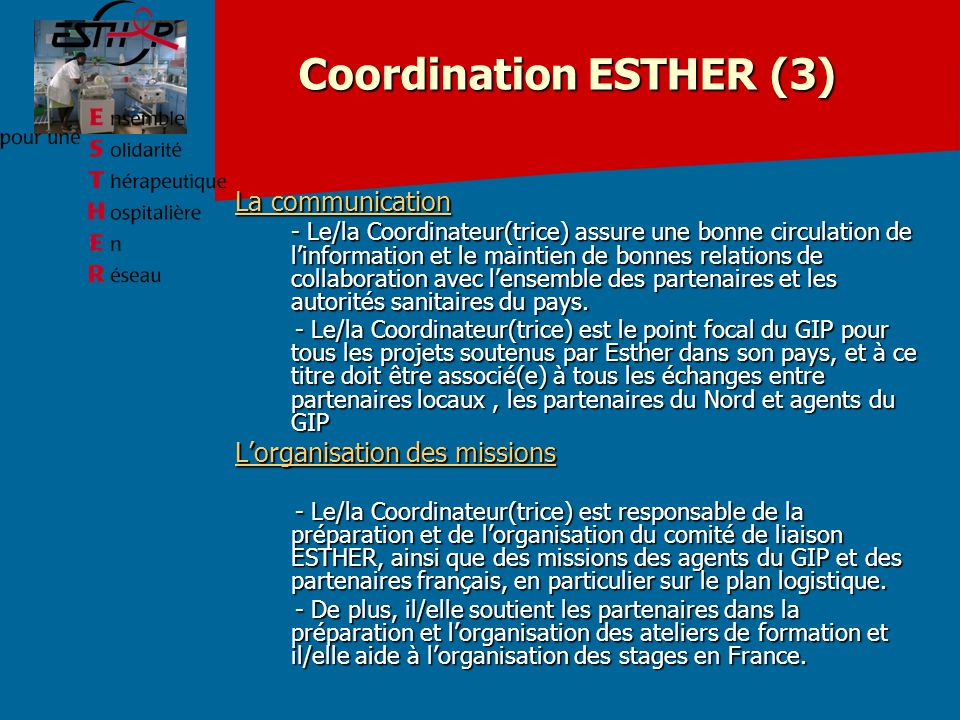 Coordination ESTHER (3)