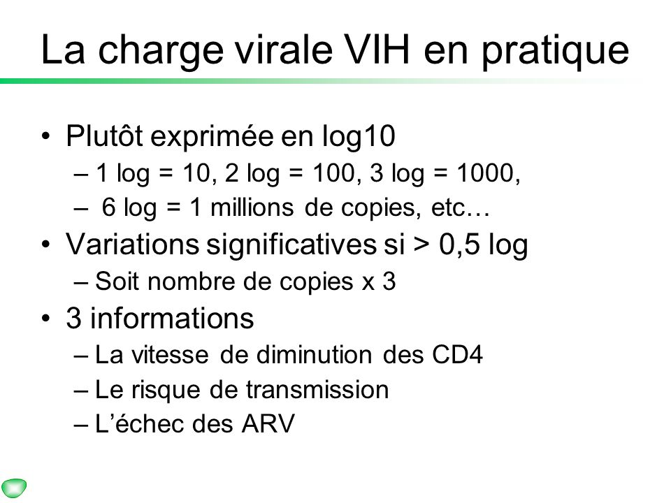 La charge virale VIH en pratique