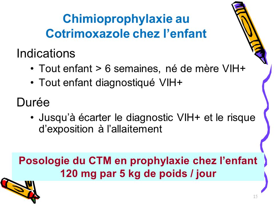 Chimioprophylaxie au Cotrimoxazole chez l’enfant