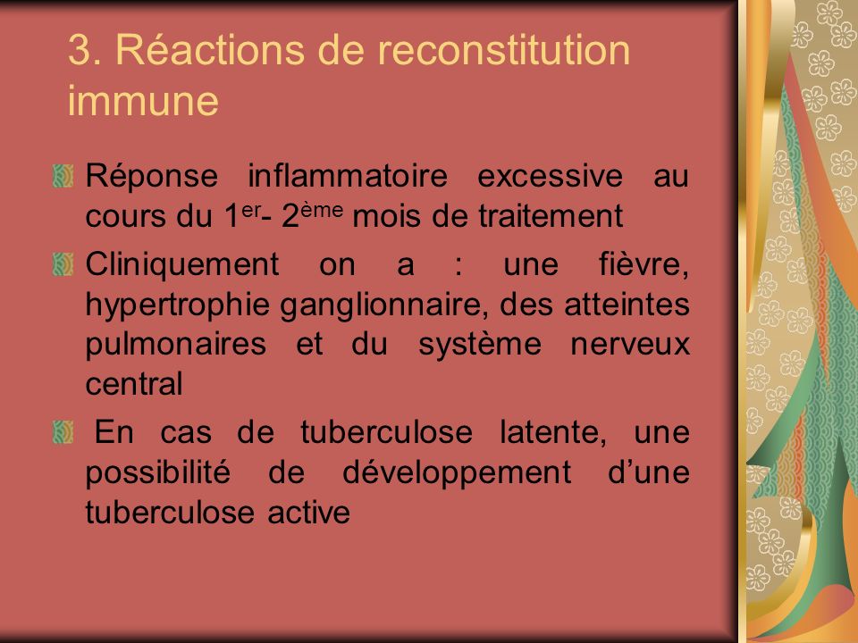 3. Réactions de reconstitution immune