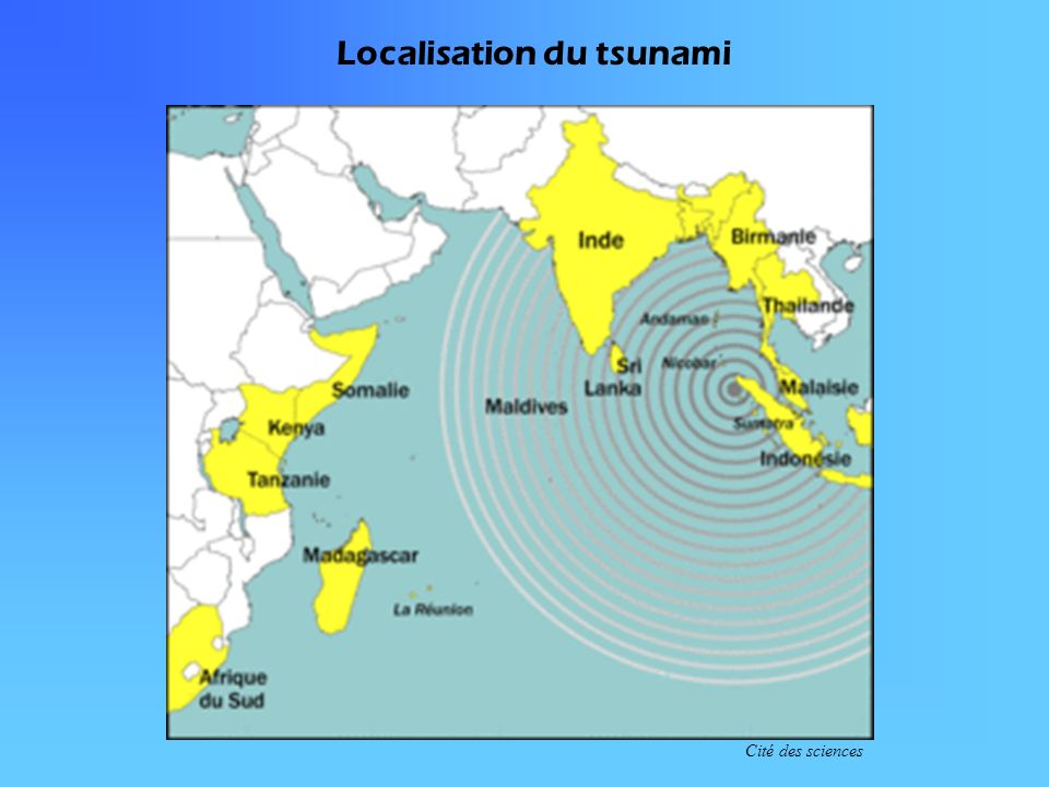 Localisation du tsunami