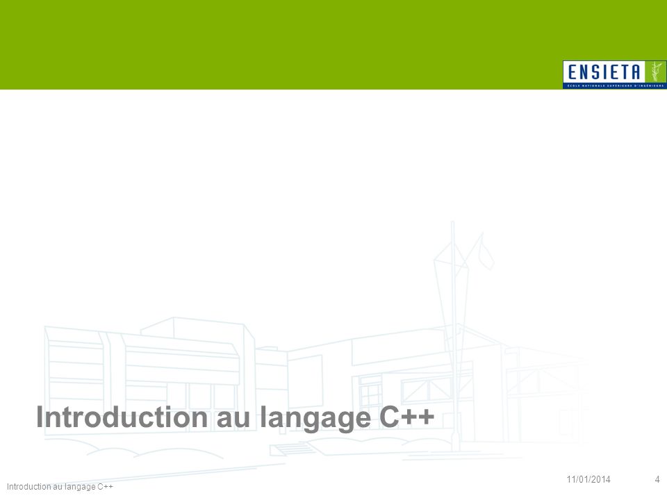 Introduction au langage C++