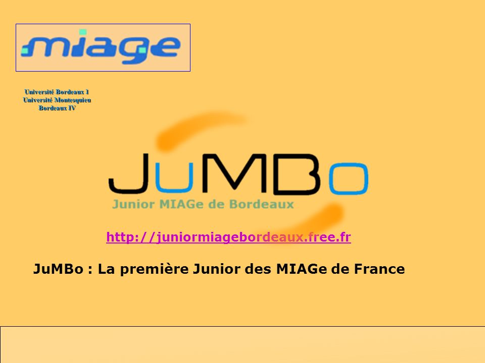 JuMBo : La première Junior des MIAGe de France