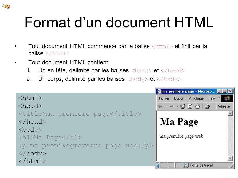 Format d’un document HTML