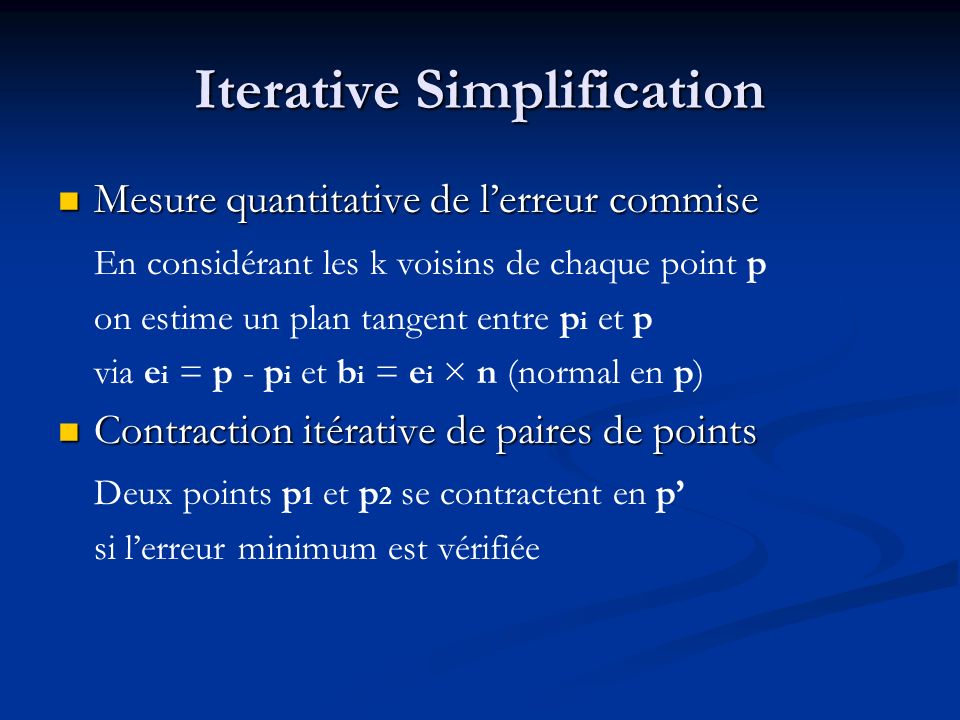 Iterative Simplification
