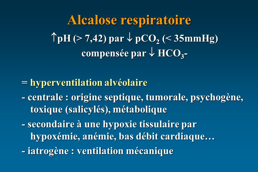 Alcalose respiratoire
