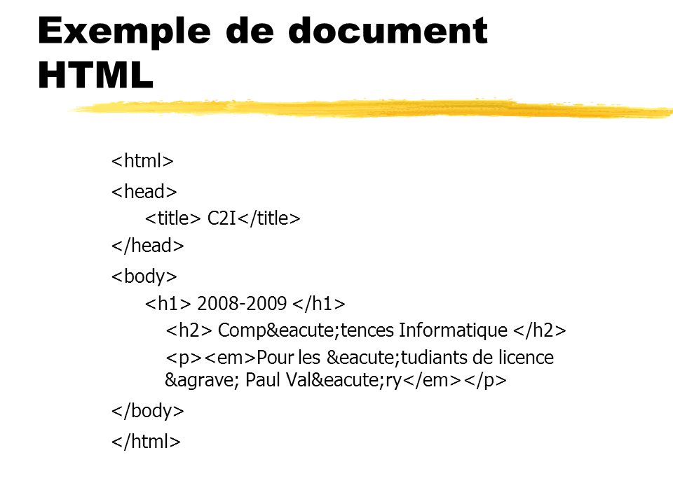 Exemple de document HTML
