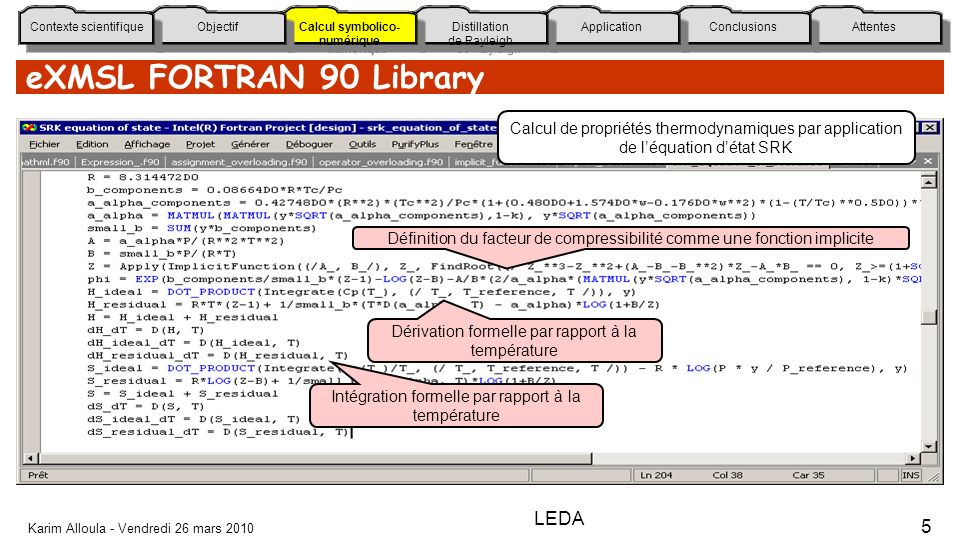 eXMSL FORTRAN 90 Library LEDA