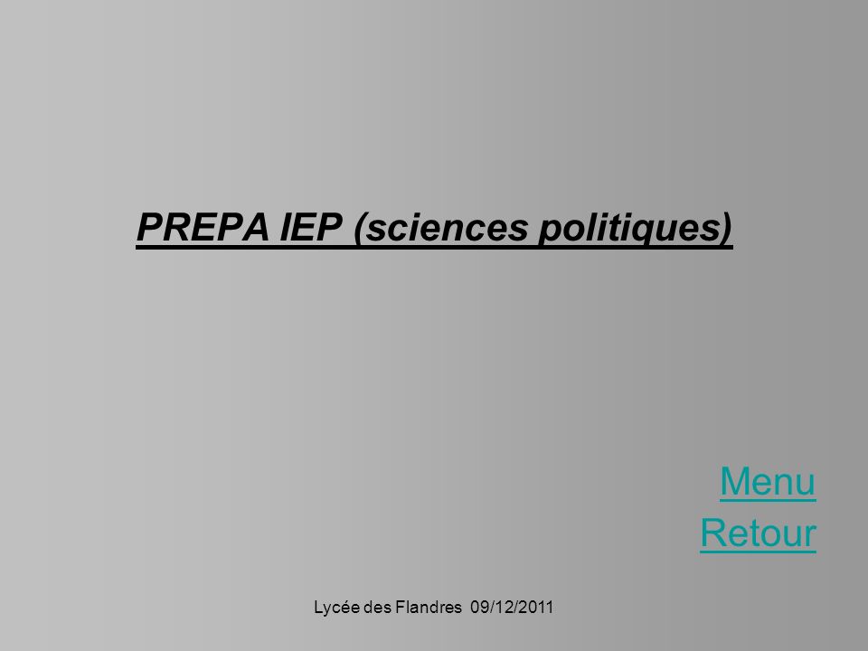 PREPA IEP (sciences politiques)
