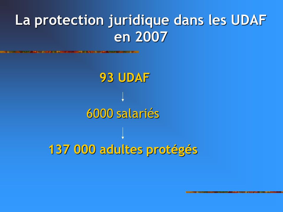 La protection juridique dans les UDAF en 2007