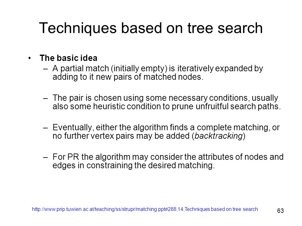 Techniques based on tree search