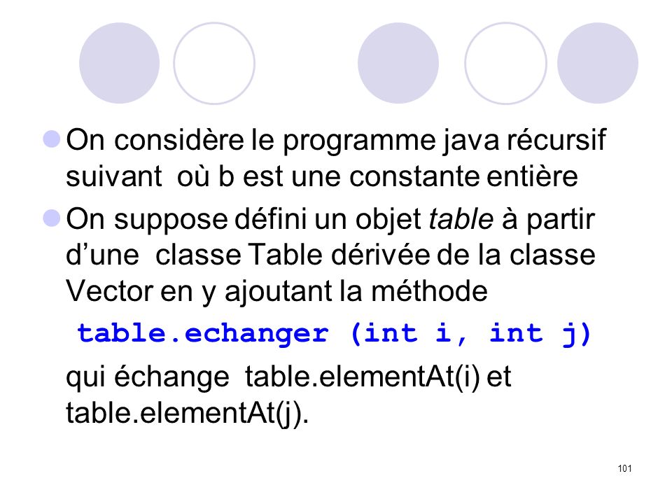 table.echanger (int i, int j)