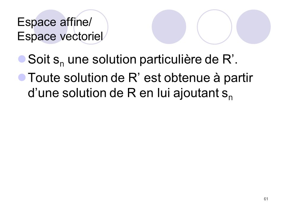 Espace affine/ Espace vectoriel
