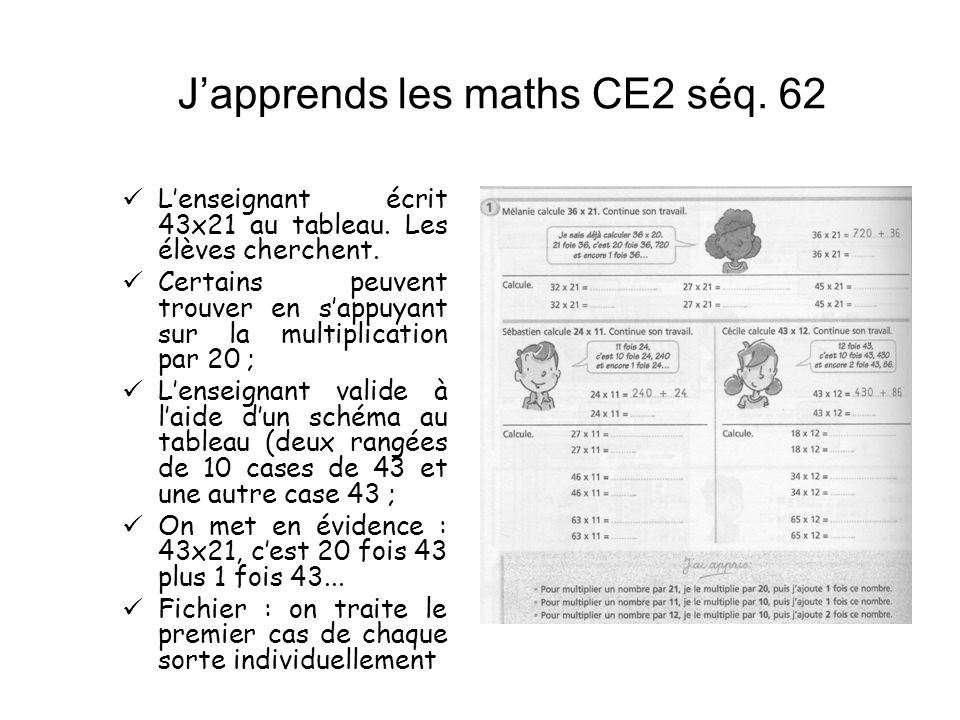 J’apprends les maths CE2 séq. 62