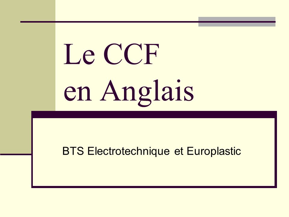 BTS Electrotechnique et Europlastic