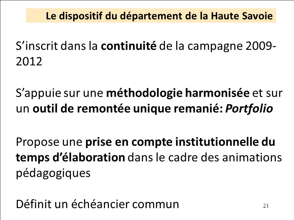Le dispositif du département de la Haute Savoie