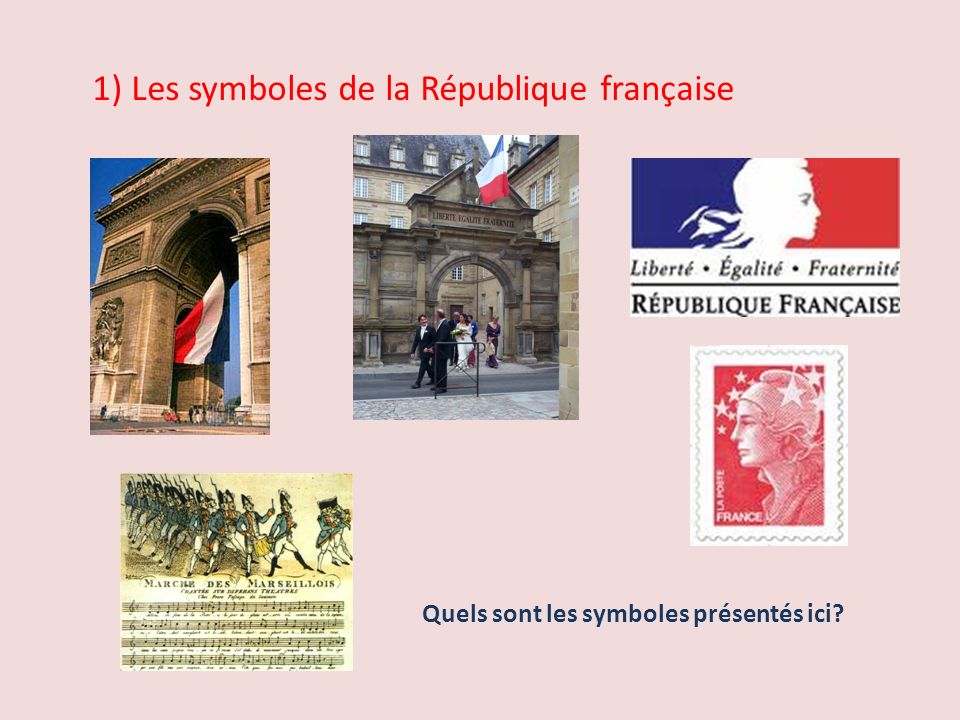 1) Les symboles de la République française