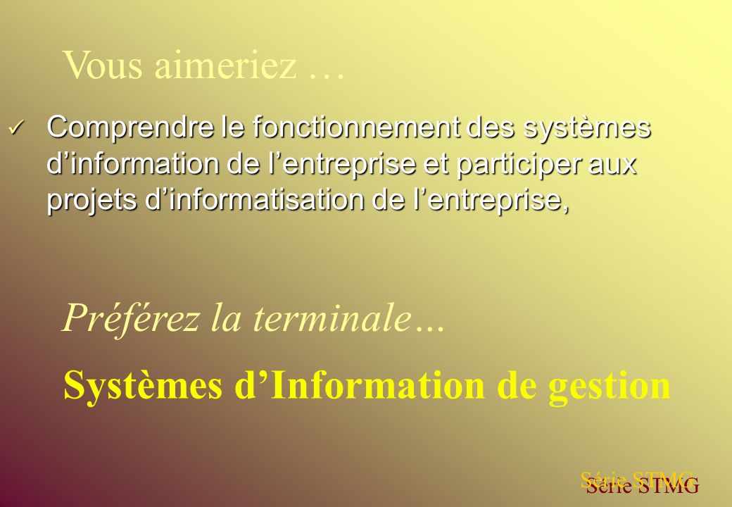 Systèmes d’Information de gestion