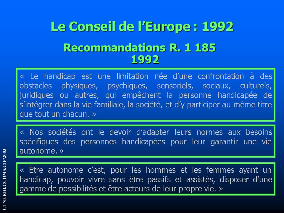 Le Conseil de l’Europe : 1992