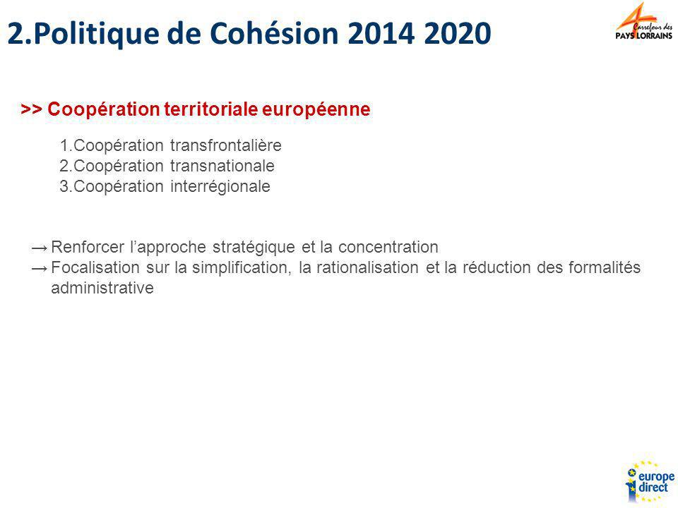 Politique de Cohésion >> Coopération territoriale européenne. Coopération transfrontalière.